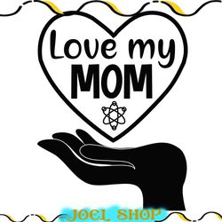 love you mom mother day heart hand svg