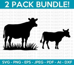 cow mini svg bundle, cow svg, farmanimals svg, animals svg, cow silhouette, cow clipart, calf svg, barn svg, cut file fo