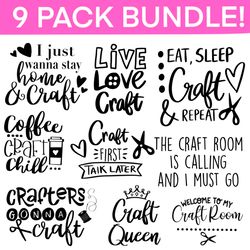 crafters svg bundle, craft svg, crafting svg, craft room svg, funny craft quote svg, vinyl svg, sewing svg, scrapbooking