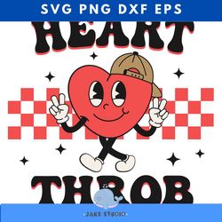 heart throb svg, retro valentine svg, kids valentine svg, mini valentine svg, boys valentine svg