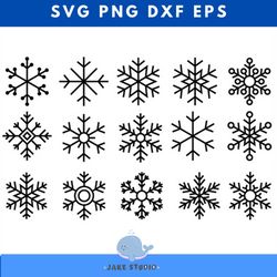 snowflake winter svg bundle