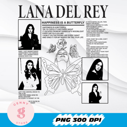 happiness is a butterfly, lana del rey vintage png, album png