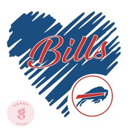 heart buffalo bills svg sport svg, heart svg, buffalo bills svg