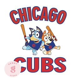 bluey chicago cubs baseball