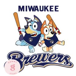 bluey milwaukee brewers baseball
