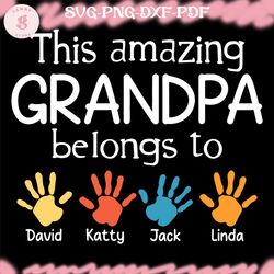 custom this amazing grandpa belongs to png