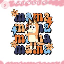 bluey mama background png best sublimation design download