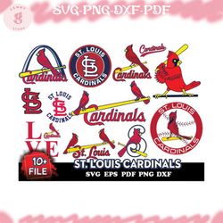 10 files st. louis cardinals svg bundle