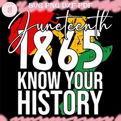 juneteenth 1865 know your history svg png, black history month, black independence
