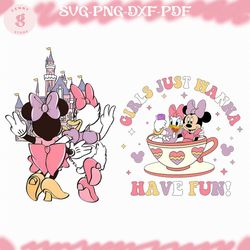 girls just wanna have fun png, bundle girl trip png, girly png, mouse have fun png