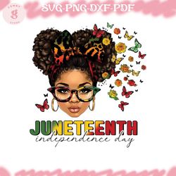 juneteenth independence day png, black girl magic png design, juneteenth messy bun black queen png