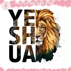 lion yeshua png design, christian png instant download, yeshua shirt sublimation design png, faith black king png