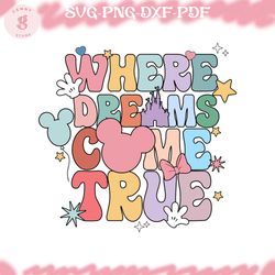 where the dream come true svg, family trip svg, vacay mode svg, magical kingdom svg files for cricut sublimation