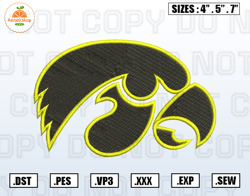 Iowa Hawkeyes Embroidery File, NCAA Teams Embroidery Designs, Machine Embroidery Design File