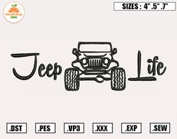 jeep life embroidery designs, jeep embroidery design file instant download-dennis ani