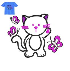Best Cat Embroidery Logo For Baby T-Shirt,logo Embroidery, Embroidery design, logo Nike Embroidery