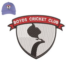Boyds Cricket Club Embroidery logo for Cap,logo Embroidery, Embroidery design, logo Nike Embroidery