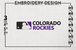 colorado rockies mlb word logo embroidery files, mlb colorado rockies team embroidery, mlb teams, 3 sizes, mlb machine e
