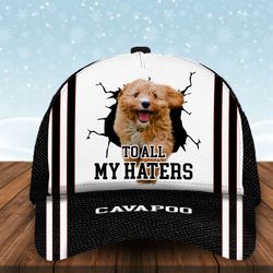 to all my haters cavapoo custom cap, classic baseball cap all over print