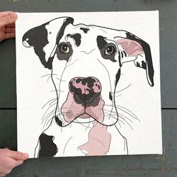 dog square canvas, great dane, canvas print, dog canvas print, dog poster printing
