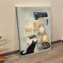 cat portrait canvas, the haynes cats, canvas print, cats canvas print