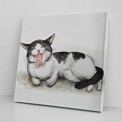 cat square canvas, cat canvas, canvas prints, cat wall art canvas, canvas with cats on it