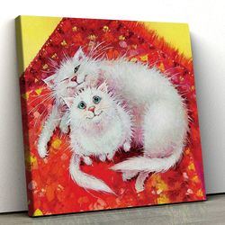 cat square canvas, goodies, canvas print, cat wall art canvas, cats canvas print, cat painting posters