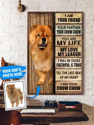 chow chow personalized poster & canvas, dog canvas wall art, dog lovers gifts