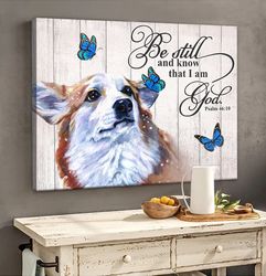 corgi matte canvas, dog wall art prints, canvas wall art decor
