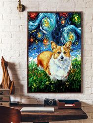 corgi poster & matte canvas, poster to print, gift for dog lovers