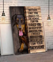 dachshund matte canvas, dog wall art, poster to print,