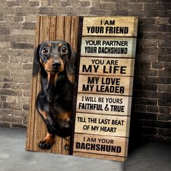 dachshund poster & matte canvas, dog wall art prints, canvas wall art decor