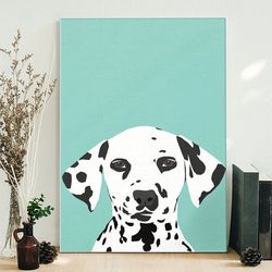 dog portrait canvas, dalmatian cute puppy dog, canvas print, dog painting posters