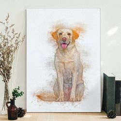 dog portrait canvas, labrador retriever, dog canvas print, dog poster