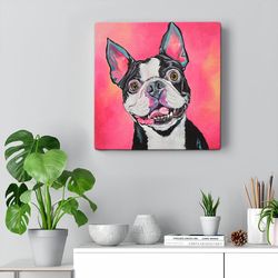 dog square canvas, all smiles, canvas print, dog poster printing, canvas with dogs on it