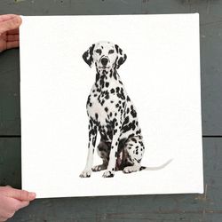 dog square canvas, cute dalmatian, canvas print, dog canvas print, dog wall art canvas, furliday