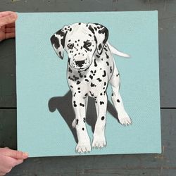 dog square canvas, dalmatian puppy, canvas print, dog canvas print, dog wall art canvas
