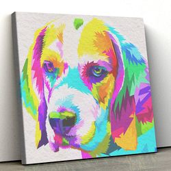 dog square canvas, watercolor beagle, dog canvas pictures, dog poster printing, canvas prints, dog wall art canvas