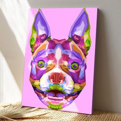 french bulldog art, dog canvas poster, dog wall art, gifts for dog lovers