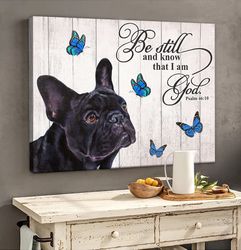 french bulldog matte canvas, dog wall art prints, canvas wall art decor