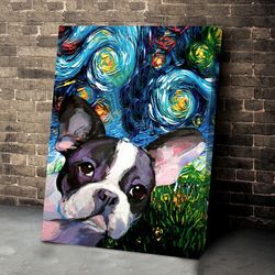 french bulldog poster & matte canvas, poster to print, gift for dog lovers
