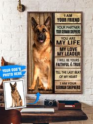 german shepherd personalized poster & canvas, dog canvas wall art, dog lovers gifts