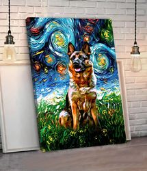 german shepherd poster & matte canvas, poster to print, gift for dog lovers