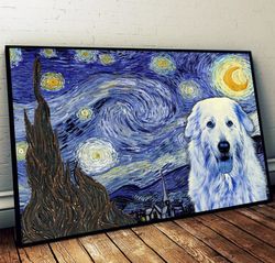 maremma sheepdog poster & matte canvas, dog wall art prints, painting on canvas