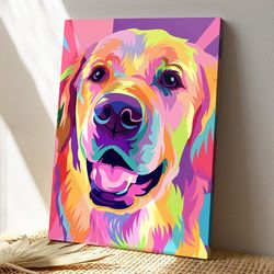 math golden retriever dog, dog canvas poster, dog wall art, gifts for dog lovers