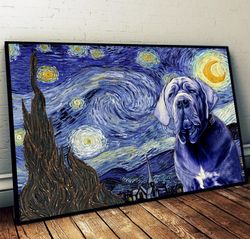 neapolitan mastiff poster & matte canvas, dog wall art prints, painting on canvas