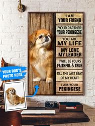 pekingese personalized poster & canvas, dog canvas wall art, dog lovers gifts