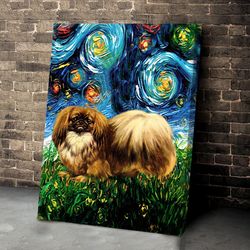 pekingese poster & matte canvas, poster to print, gift for dog lovers