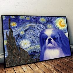 pekingese poster & matte canvas, poster to print, gift for dog lovers