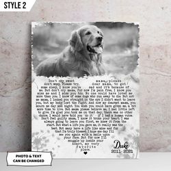 personalized poster & canvas don't cry sweet mama dog poem canvas poster, gift for dog mom